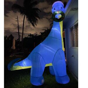 🆕12FT Christmas Inflatable Giant Dinosaur Blow Up Yard Outdoor Decoration